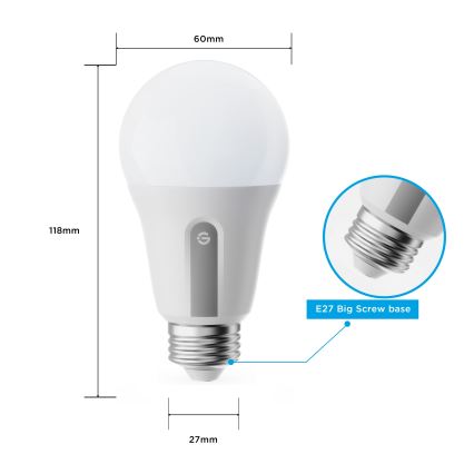 Govee - Set 2x prigušiva LED žarulja Smart MATTER A60 E27/9W/230V 2700-6500K Wi-Fi