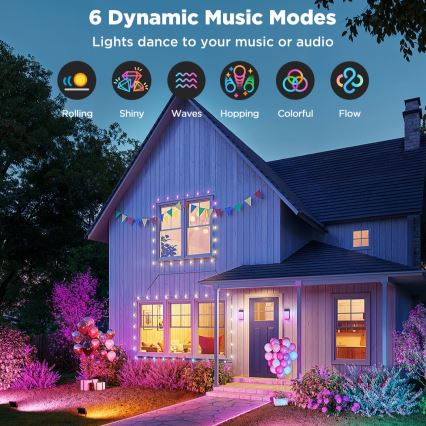 Govee - SET 4x LED RGBICWW reflektor s podesivom svjetlinom LED/24W/230V IP66 mat Wi‑Fi