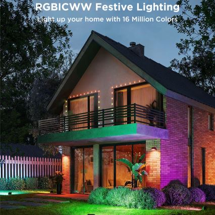 Govee - SET 4x LED RGBICWW reflektor s podesivom svjetlinom LED/24W/230V IP66 mat Wi‑Fi