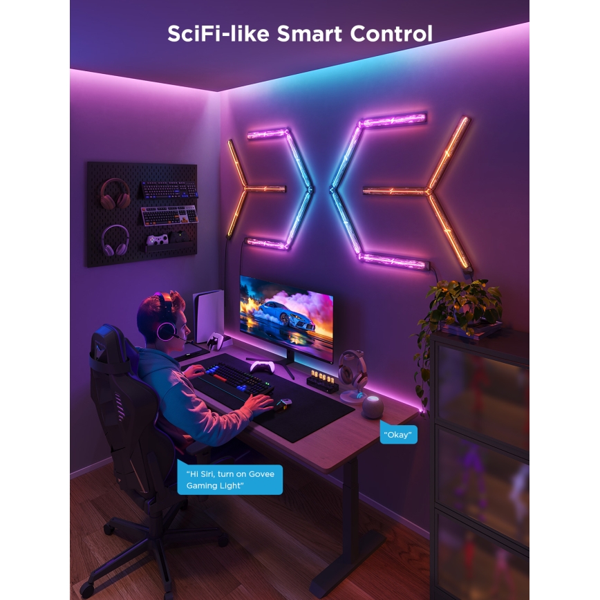 Govee - Pametno gaming (4+1) zidno svjetlo RGBIC Wi-Fi