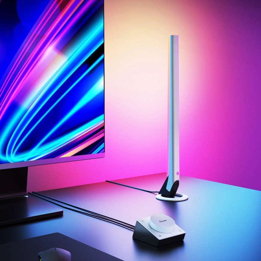 Govee - SET 2x Smart Gaming Wi-Fi LED RGBIC Paneli + Smart Dual bijela + daljinski upravljač