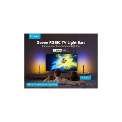Govee - SMART LED RGBIC panel 38 cm za TV 43-75 - 2 kom Wi-Fi