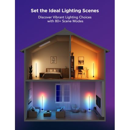 Govee - LED podesiva stojeća lampa Smart MATTER LED RGBICWW 2200-6500K Wi-Fi + daljinski upravljač