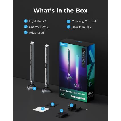 Govee - Smart RGBIC Gaming Pro svjetlosni paneli Matter Wi-Fi