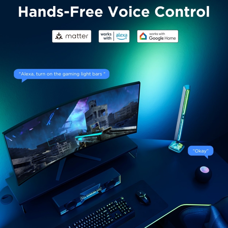 Govee - Smart RGBIC Gaming Pro svjetlosni paneli Matter Wi-Fi