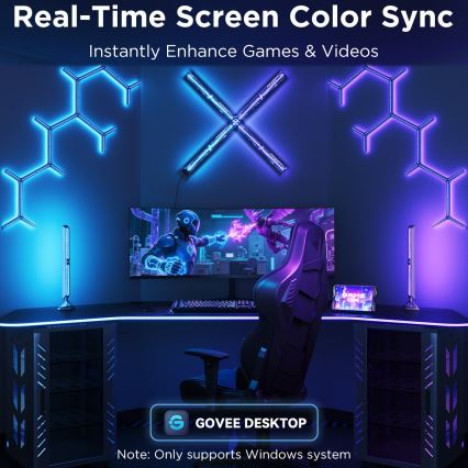 Govee - Smart RGBIC Gaming Pro svjetlosni paneli Matter Wi-Fi