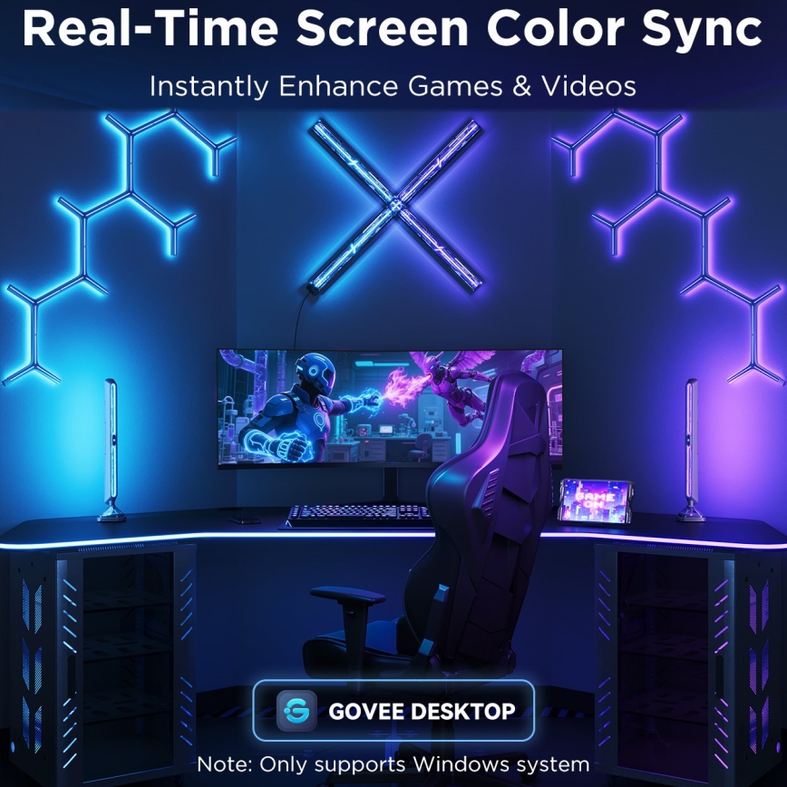 Govee - Smart RGBIC Gaming Pro svjetlosni paneli Matter Wi-Fi