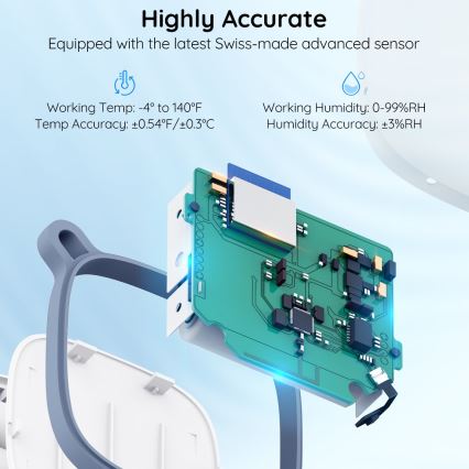 Govee - Termometar i higrometar 3xAAA Wi-Fi