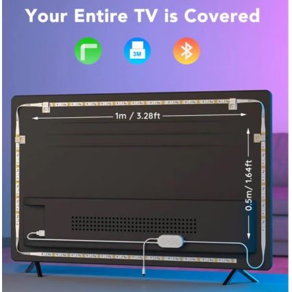 Govee - TV 46-60 pametno LED pozadinsko osvjetljenje RGB + daljinski upravljač