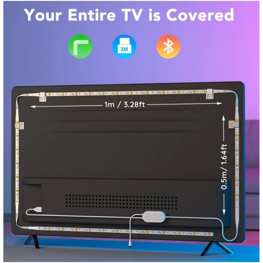 Govee - TV 46-60 pametno LED pozadinsko osvjetljenje RGB + daljinski upravljač