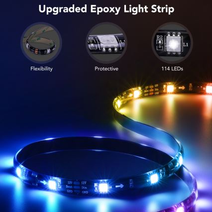 Govee - TV 55-65 SMART LED pozadinsko osvjetljenje RGBIC Wi-Fi