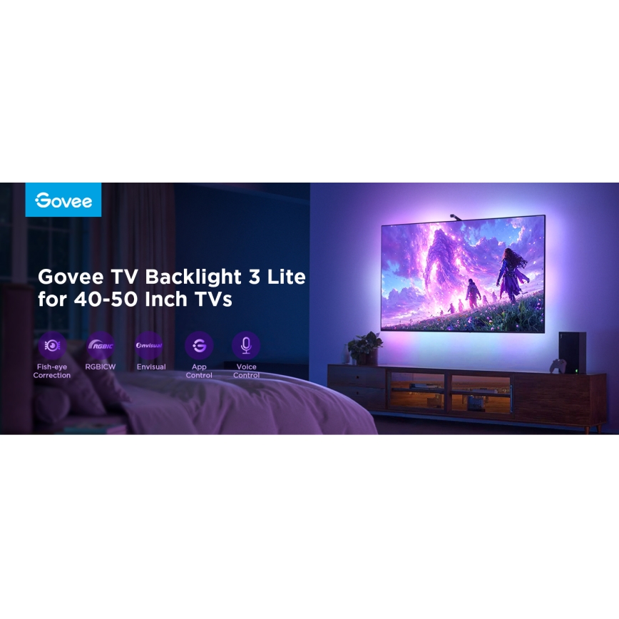 Govee - TV Backlight 3 Lite TV 40-50" SMART LED s pozadinskim osvjetljenjem RGBICW Wi-Fi IP67 +DU