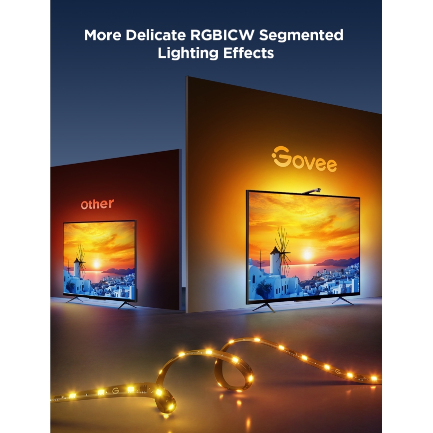 Govee - TV Backlight 3 Lite TV 75-85" SMART LED s pozadinskim osvjetljenjem RGBICW Wi-Fi IP67