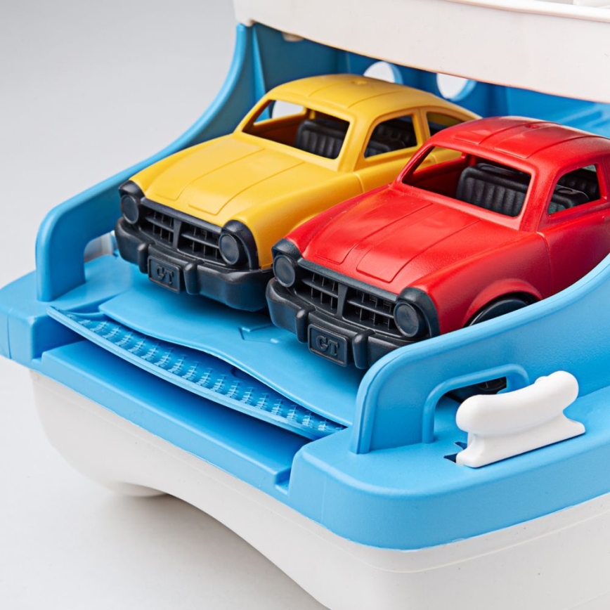 Green Toys - Trajekt s autićima bijela/plava