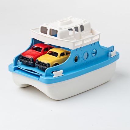 Green Toys - Trajekt s autićima bijela/plava