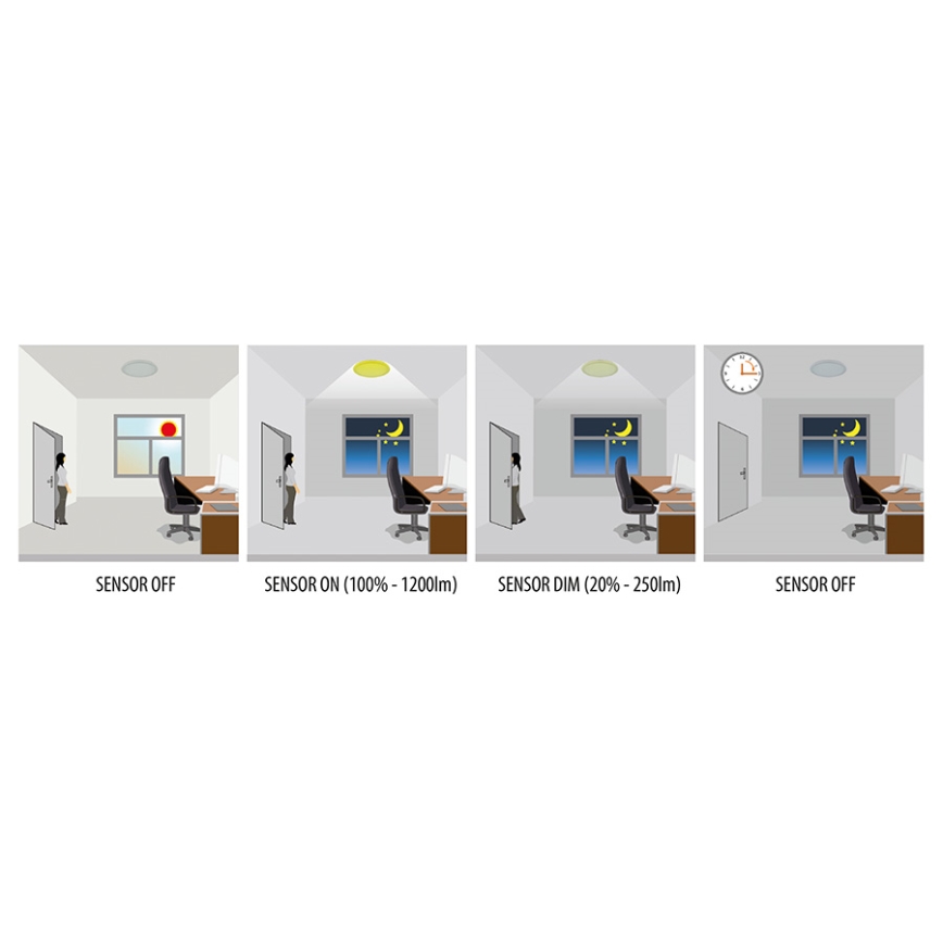 Greenlux GXPR084 - LED Vanjska svjetiljka sa senzorom RENO PROFI LED/16W IP66