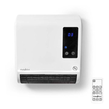 Grijač s LED zaslonom i termostatom 2000W/230V IP22 + daljinski upravljač