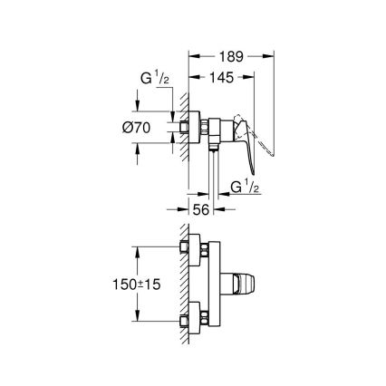 GROHE 1018742430 - Tuš baterija DICE, crna