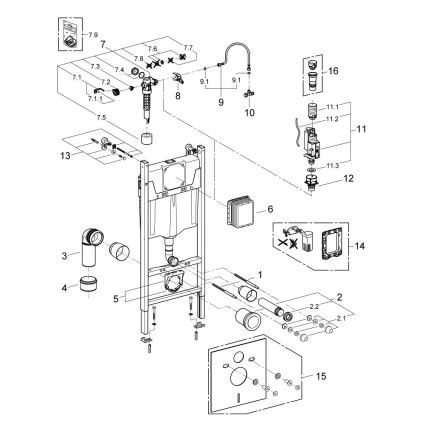 GROHE 103843SH00 - Set 5 u 1 SOLIDO COMPACT 1,13 m keramika/bijela