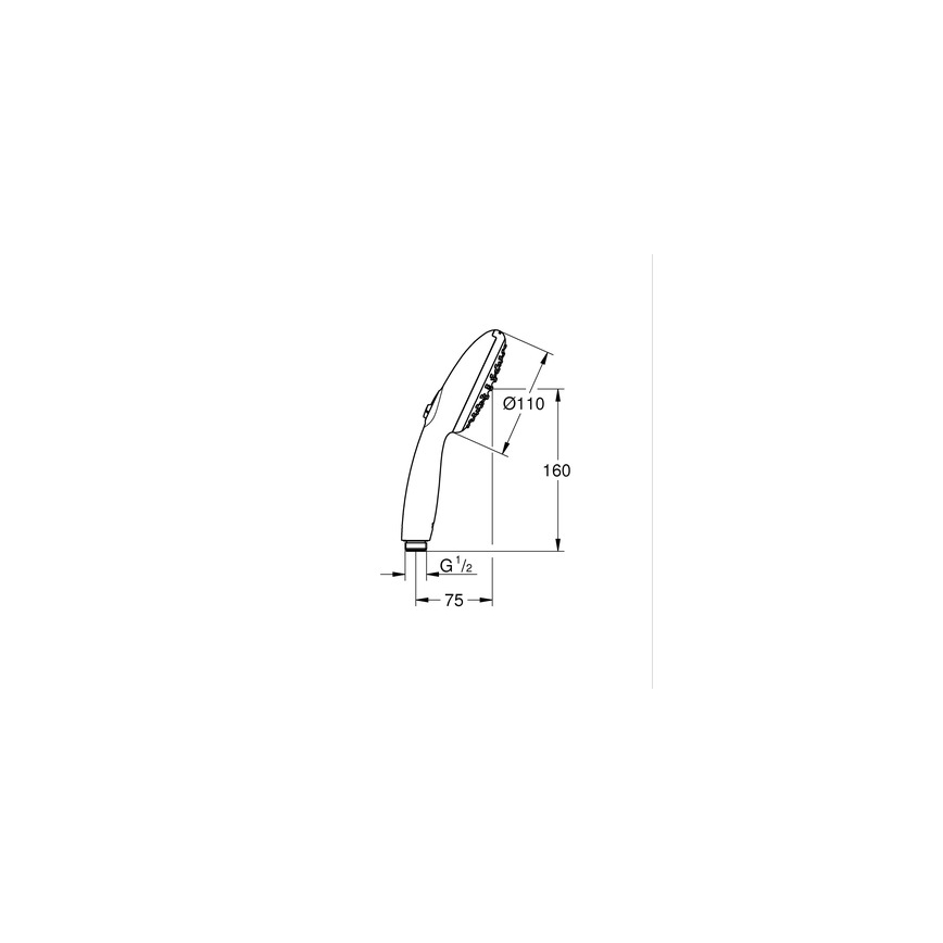 GROHE 1053152431 - Ručni tuš VITALIO START 110 600 mm crni
