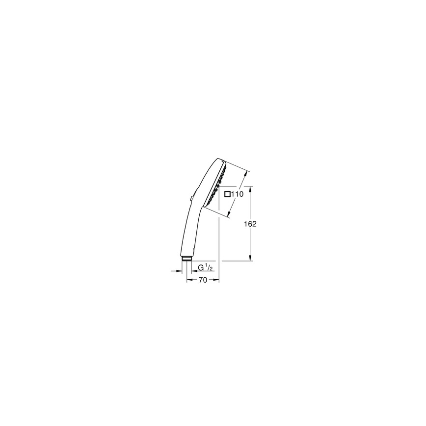 GROHE 1053162431 - Ručna tuš glava VITALIO COMFORT 110 600 mm crna
