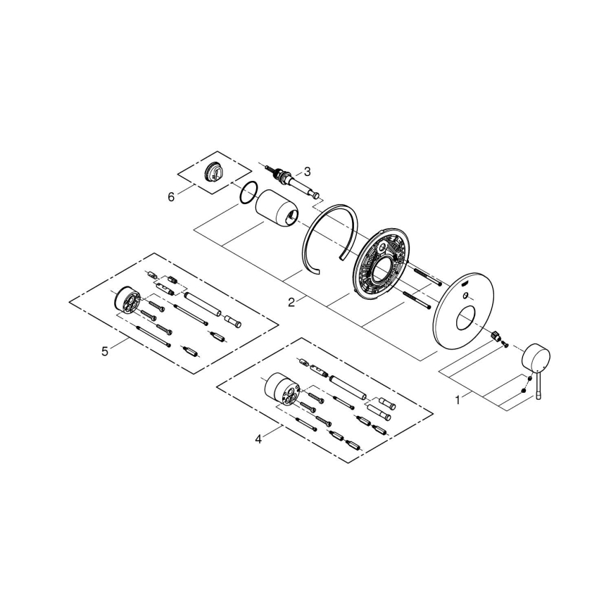 GROHE 19285001 - Miješalica za kadu za podžbuknu ugradnju ESSENCE sjajni krom