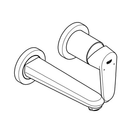 GROHE 19573002 - Dvootvorna miješalica za umivaonik EURODISC COSMOPOLITAN 11x17 cm krom