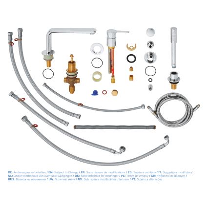 GROHE 19577001 - Četverootvorna miješalica za kadu LINEARE, polirani krom