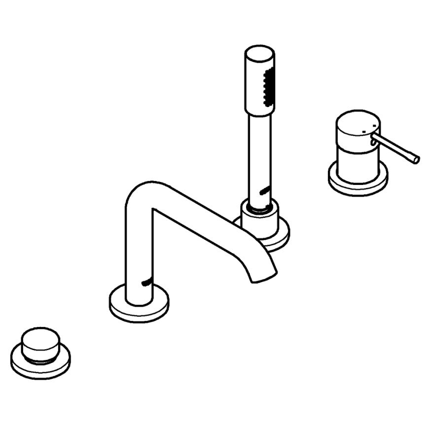 GROHE 19578DL1 - Kombinacija za kadu s četiri otvora ESSENCE, brončana