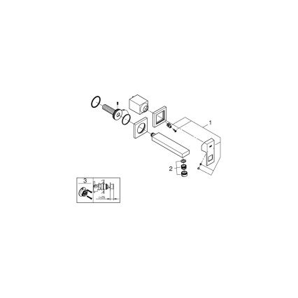GROHE 19895000 - Dvootvorna baterija za umivaonik EUROCUBE 171 mm, sjajni krom