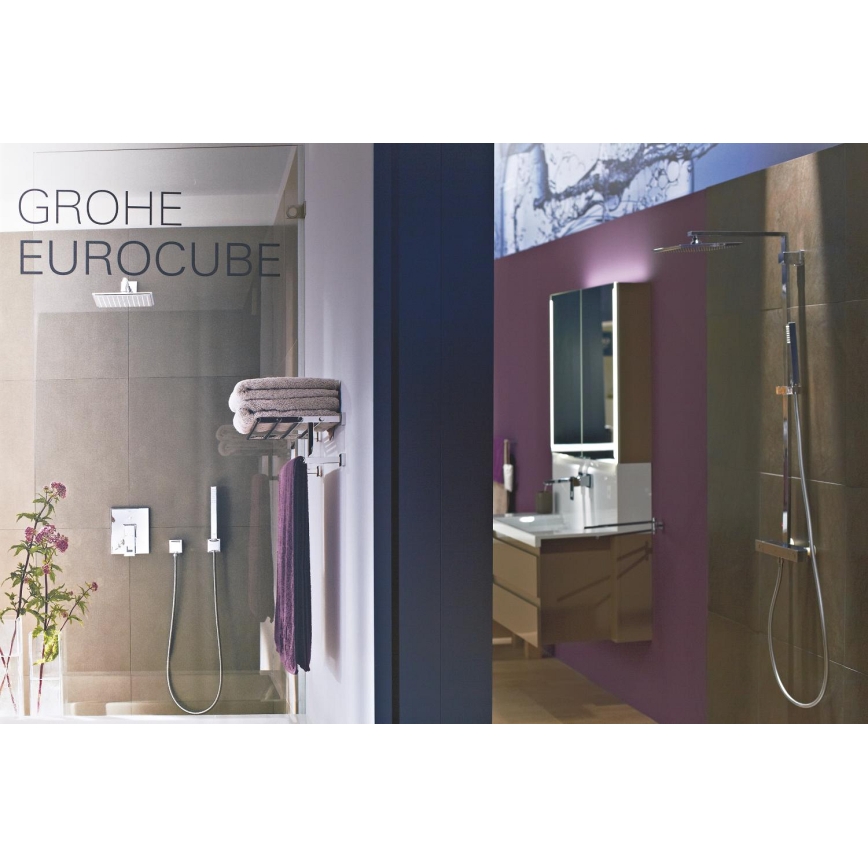GROHE 19895000 - Dvootvorna umivaonska baterija EUROCUBE 171 mm, sjajni krom