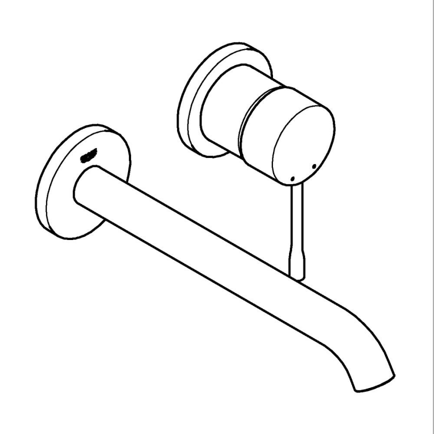 GROHE 19967DL1 - Dvootvorna umivaonička miješalica ESSENCE, 230 mm, brončana