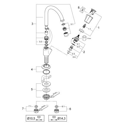 GROHE 20393001 - Stojeći ventil COSTA L DN 15 sjajni krom