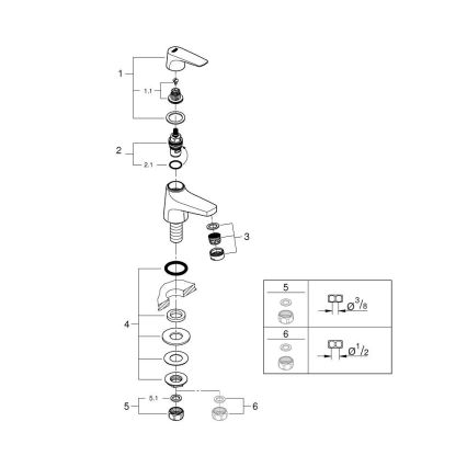 GROHE 20577000 - Stojni ventil START FLOW DN 15 sjajni krom