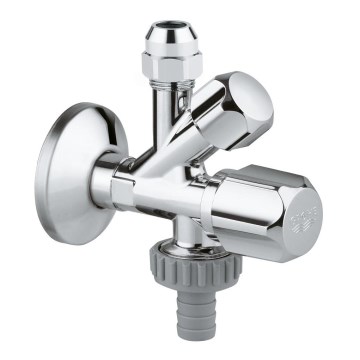 GROHE 22035000 - Kombinirani kutni ventil UNIVERSAL DN 15 polirani krom