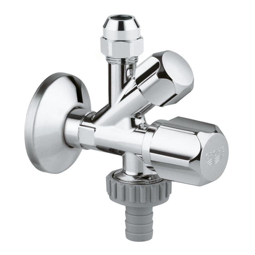 GROHE 22035000 - Kombinirani kutni ventil UNIVERSAL DN 15 polirani krom