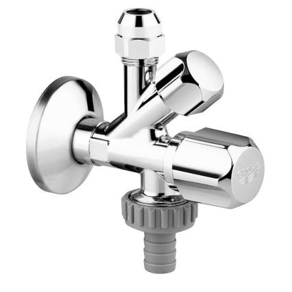 GROHE 22036000 - Kombinirani kutni ventil ORIGINAL WAS® DN 15 polirani krom