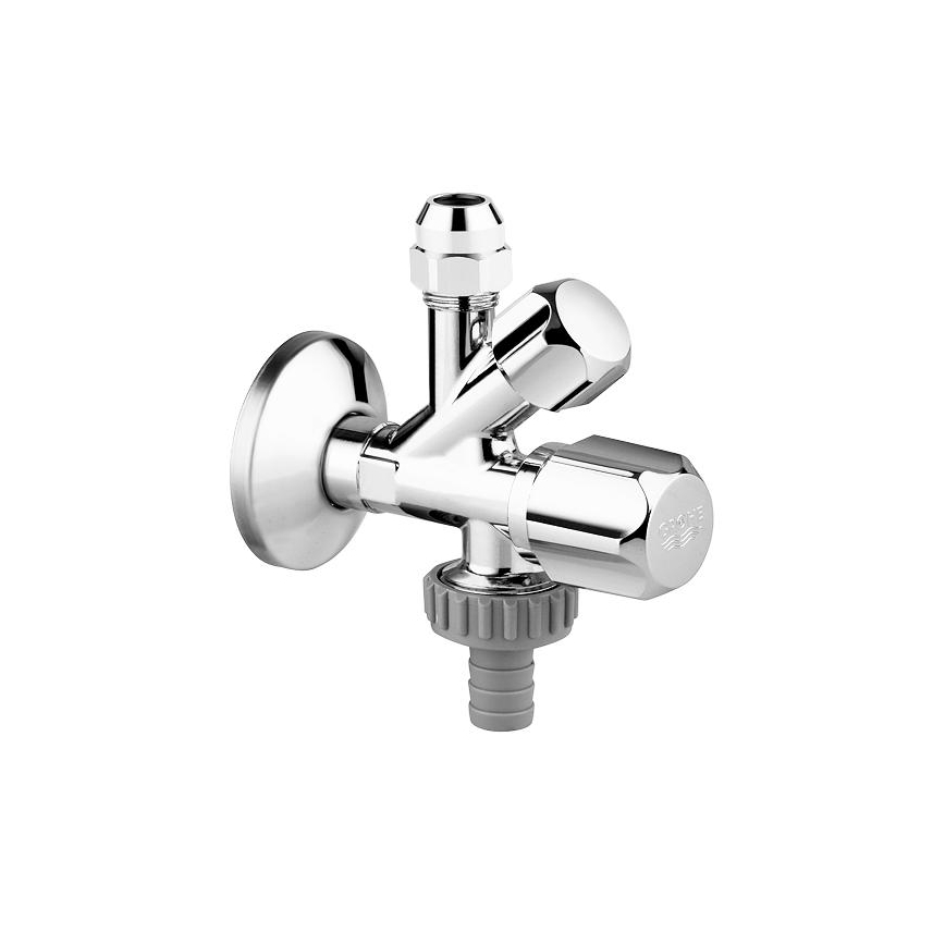GROHE 22036000 - Kombinirani kutni ventil ORIGINAL WAS® DN 15 polirani krom