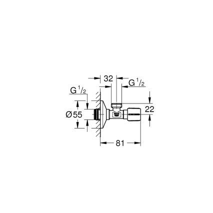 GROHE 22043000 - Kutni ventil UNIVERSAL DN 15, sjajni krom