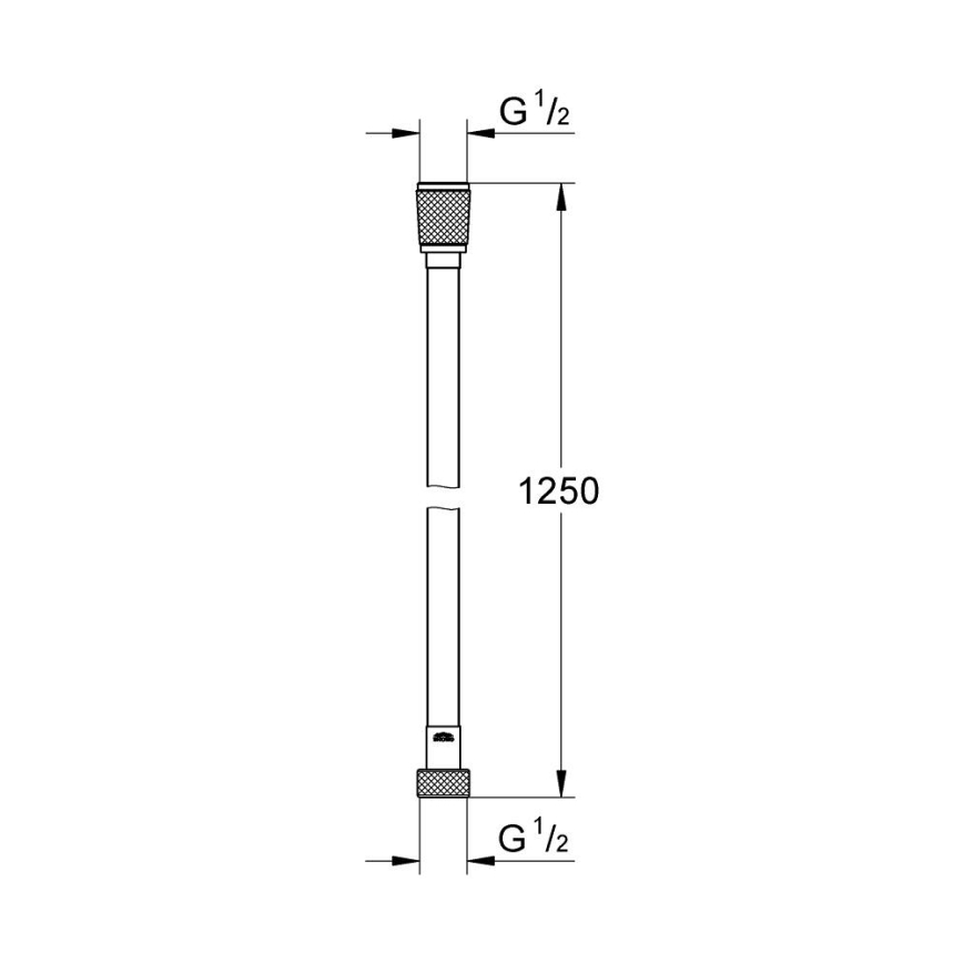 GROHE 22112000 - Tuš crijevo VITALIOFLEX SILVER 1250 mm