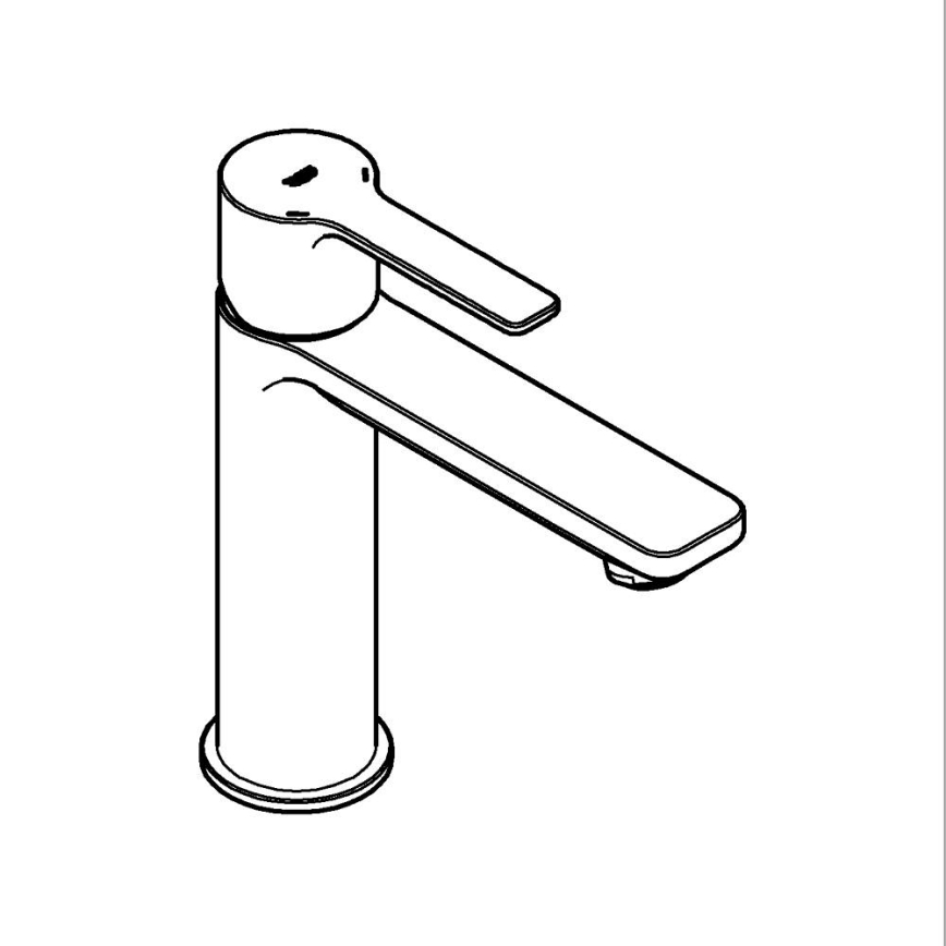 GROHE 23106AL1 - Slavina za umivaonik LINEARE, veličina S, grafit