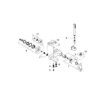 GROHE 23141000 - Set za kadu s miješalicom EUROCUBE DN 15 sjajni krom