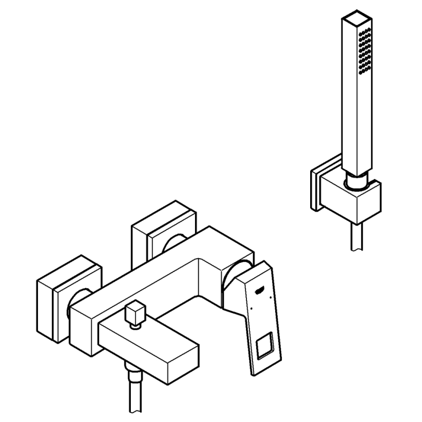 GROHE 23141000 - Set za kadu s miješalicom EUROCUBE DN 15 sjajni krom