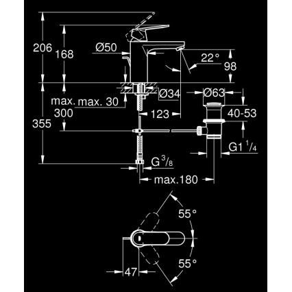 GROHE 23325000 - Slavina za umivaonik EUROSMART COSMOPOLITAN, veličina M, krom