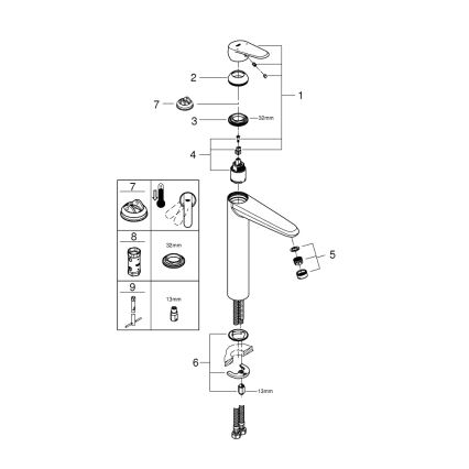 GROHE 23432000 - slavina za umivaonik EURODISC COSMOPOLITAN veličina XL krom