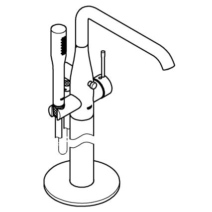 GROHE 23491001 - Miješalica za kadu ESSENCE 277 mm sjajni krom