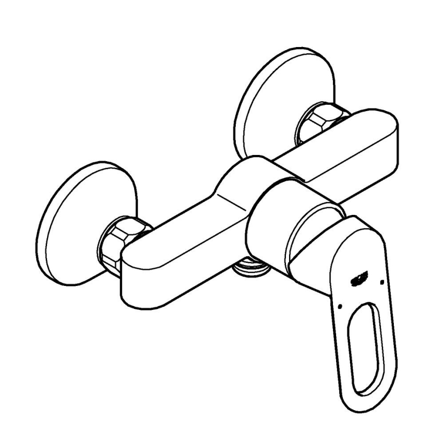 GROHE 23634000 - Tuš miješalica BAULOOP DN 15 sjajni krom