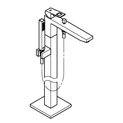 GROHE 23672001 - Baterija za kadu EUROCUBE 298 mm, polirani krom