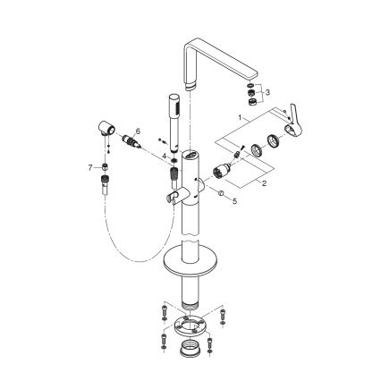 GROHE 23792001 - Miješalica za kadu LINEARE 271 mm sjajni krom