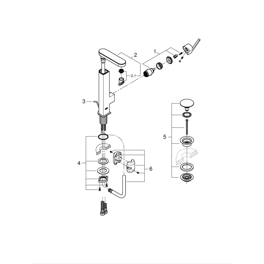 GROHE 23844003 - Miješalica za umivaonik PLUS veličina L sjajni krom